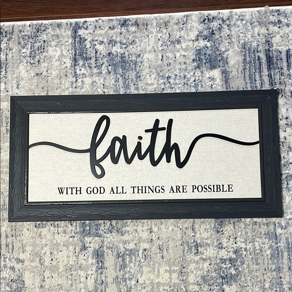 Faith Wall Art with Black Frame